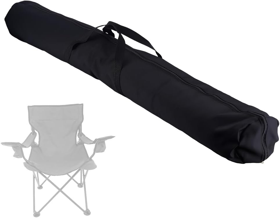 GORGECRAFT Black Protective Carrying Chair Bag 57.1x13.7 inch Big Polyester Camp Chair Replacement Bag with Drawstring Shoulder Strap for Foldable Hammock Yoga Mat Umbrella Tent Rectangle