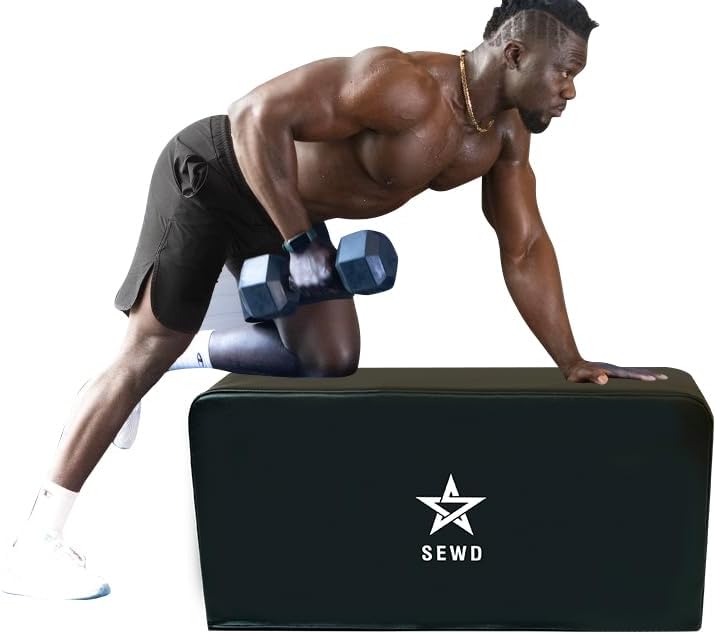 Pilates and Yoga Bench by SEWD – Portable Workout Bench for Full Body Exercise with Handle – Weight Training, AB Workout, Hip Thrust and Glute Training Home Gym Equipment