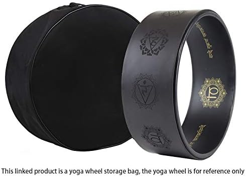 Yoga Wheel Bag Yoga Circle Storage Bag Large Capacity Double Zipper Backpack with Adjustable Strap, Black