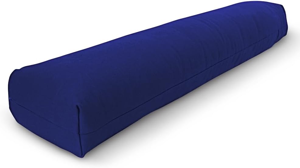 Bean Products Yoga Bolster - Made in The USA with Eco Friendly Materials - Studio Grade Pranayama Support Cushion That Elevates Your Practice & Lasts Longer - Natural Cotton, Hemp or Vinyl