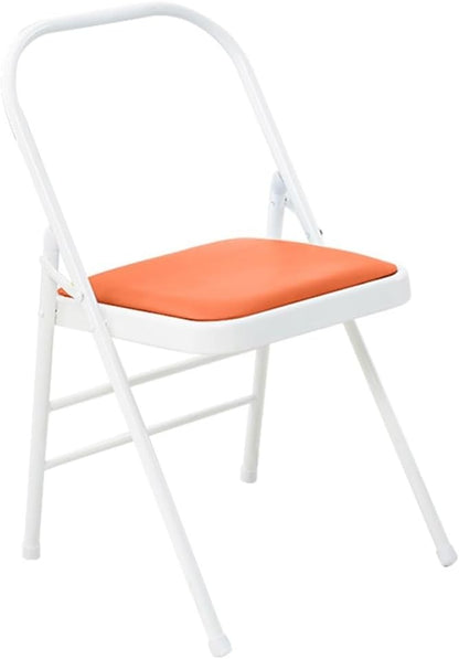 Folding Yoga Chair, Iyengar Yoga Auxiliary Chair Non-Slip Folding Stool for Flexibility, Strength Training, Balance Handstand(Black)
