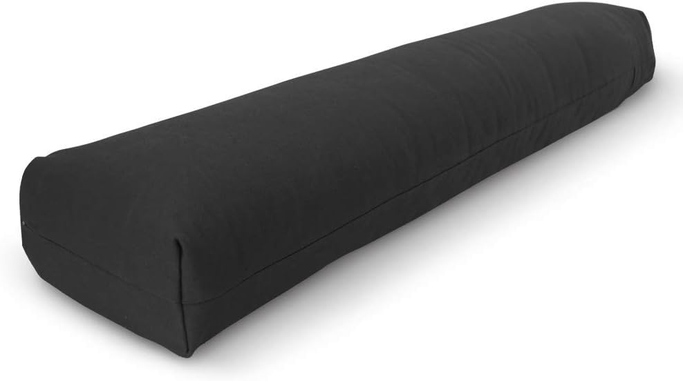 Bean Products Yoga Bolster - Made in The USA with Eco Friendly Materials - Studio Grade Pranayama Support Cushion That Elevates Your Practice & Lasts Longer - Natural Cotton, Hemp or Vinyl