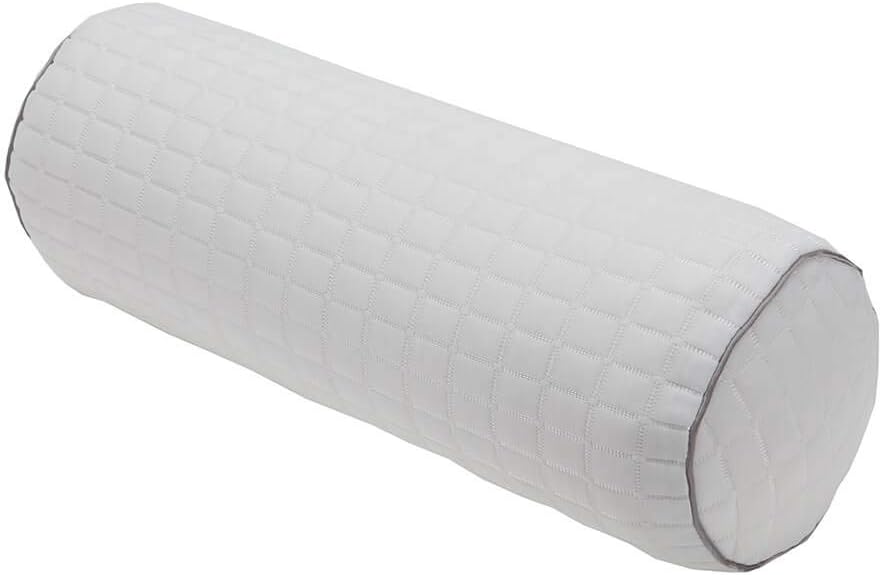 Kingnex Bolster Roll Pillow for Sleeping on Back or Side Under Knee to Relief Lower Back Pain Between Legs for Side Sleepers Cylinder Pillow with Removable Cooling Cover 20x8