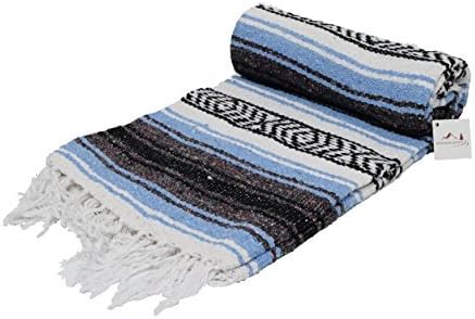 Open Road Goods Bulk Falsa Blankets - Handwoven Authentic Mexican Falsa - Great for Weddings, Yoga, Beach, Picnics, or Mexican Throw! (Tan, 7 Pack)