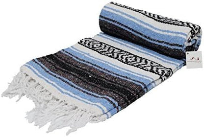 Open Road Goods Bulk Falsa Blankets - Handwoven Authentic Mexican Falsa - Great for Weddings, Yoga, Beach, Picnics, or Mexican Throw! (Tan, 7 Pack)