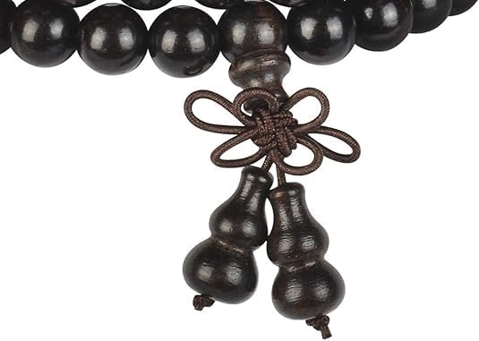 Handmade Mala Beads Bracelet 108 8mm Prayer Meditation Bracelet Sandalwood Elastic, Buddhist Beads, Prayer Mala Necklace for Men and Women Gifts