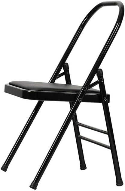 Folding Yoga Chair,Iyengar Yoga Chair,Pilates Yoga Chair,Backless Yoga Chair,Back Exercise Tool,Sturdy and Stable,Yoga Inversion Chair, Black