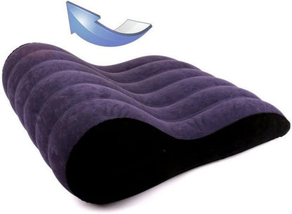 Inflatable Rocking Pillow, Bed Wedges & Body Positioners Pillow, Body Position Cushion, Surface Flocking for Sleeping Traveling Yoga (Breads Shape)