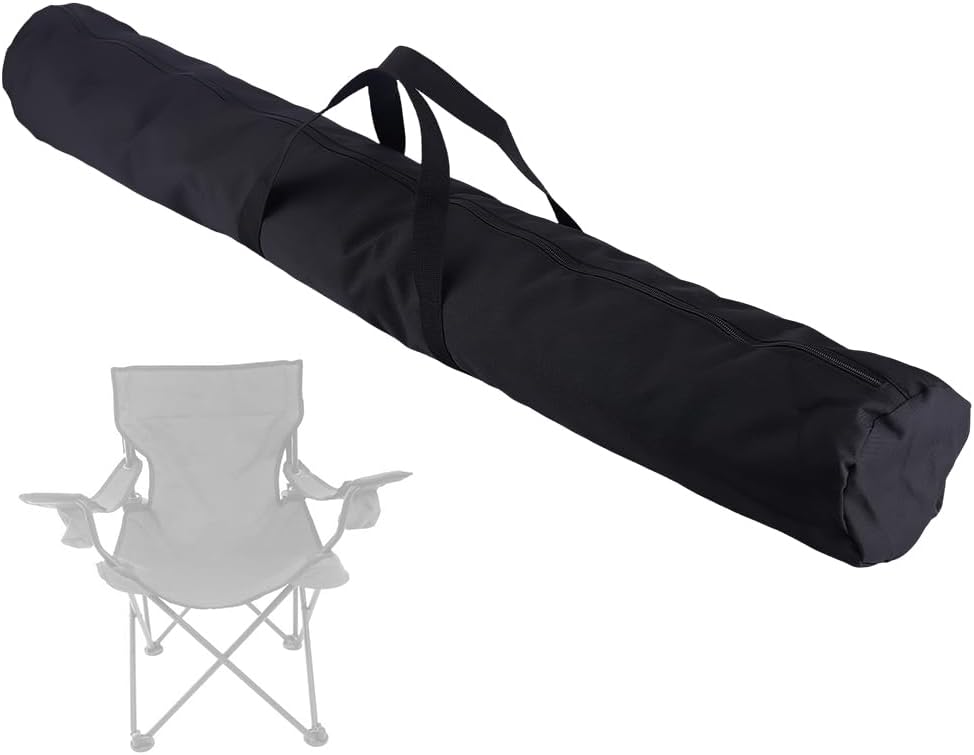 GORGECRAFT Black Protective Carrying Chair Bag 57.1x13.7 inch Big Polyester Camp Chair Replacement Bag with Drawstring Shoulder Strap for Foldable Hammock Yoga Mat Umbrella Tent Rectangle