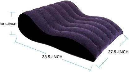 Inflatable Rocking Pillow, Bed Wedges & Body Positioners Pillow, Body Position Cushion, Surface Flocking for Sleeping Traveling Yoga (Breads Shape)