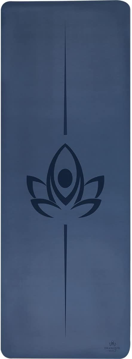 Natural Yoga and Exercise Mat - Excellent Grip and Joint Protection, Includes Carry Strap.