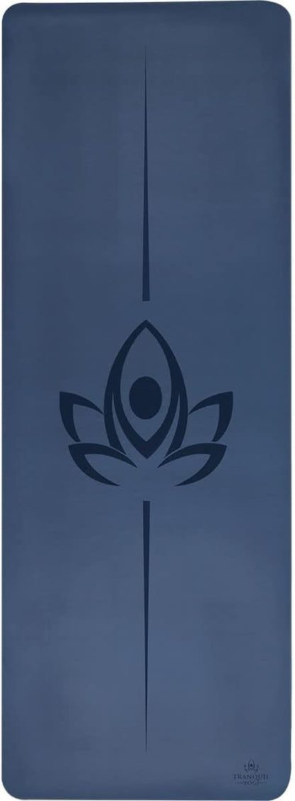 Natural Yoga and Exercise Mat - Excellent Grip and Joint Protection, Includes Carry Strap.