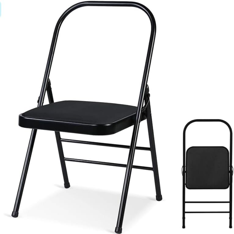 Backless Yoga Chair,Portable Folding Chair for Flexibility and Strength Training,Sturdy Frame,Foldable Design, High Load Capacity,Green-31.5in