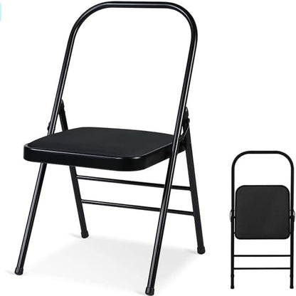 Backless Yoga Chair,Portable Folding Chair for Flexibility and Strength Training,Sturdy Frame,Foldable Design, High Load Capacity,Green-31.5in