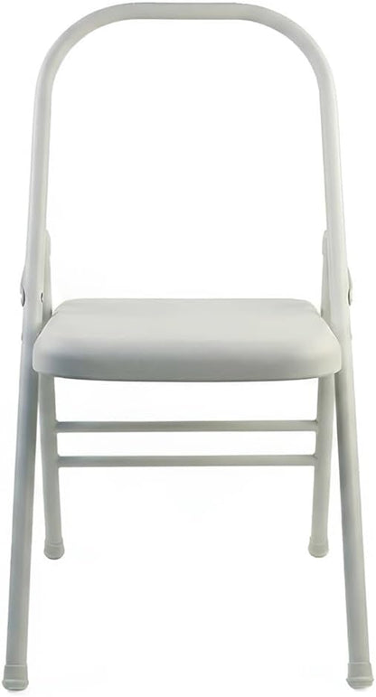 Pilates Yoga Chair PU Leather/Frosted Surface Double Beam Design Folding Backless Iyengar Yoga Chair Inversion