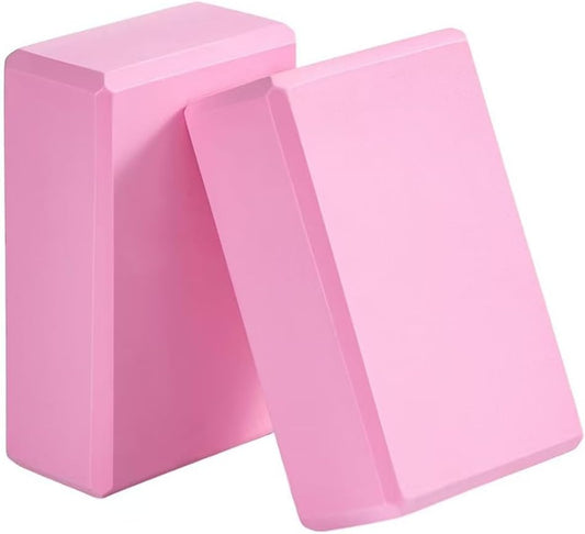 Foam Yoga Blocks Lightweight Non-Slip Supportive Yoga Bricks Yoga Props Accessories for Women Men, Stretching and Meditation (6 Colors)