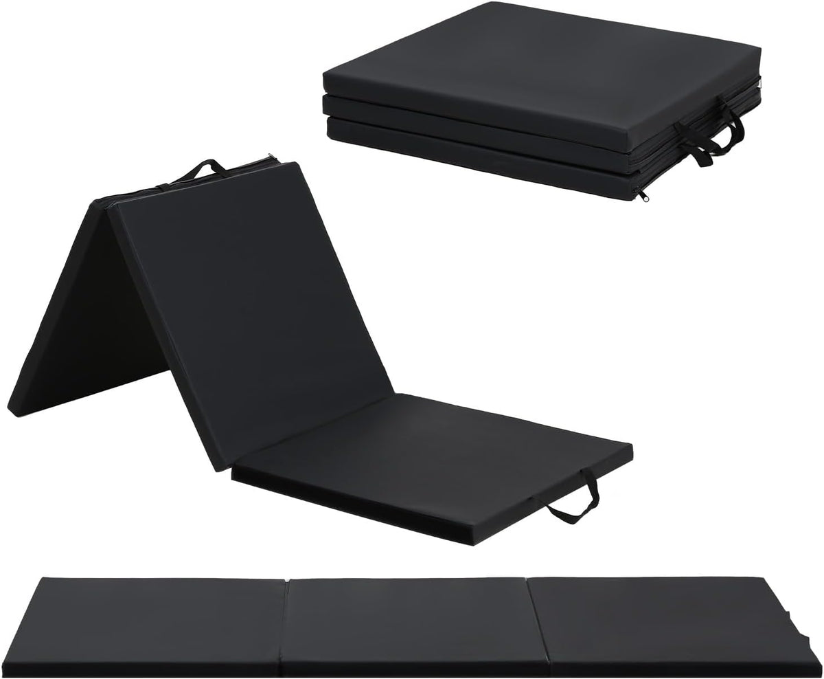 Gymnastics Mats Foldable Tumbling Mats Portable Gymnastics Exercise Mat Thick Gymnastics Tumbling Mats Pad Home Exercise Panel Mat With Carrying Handles