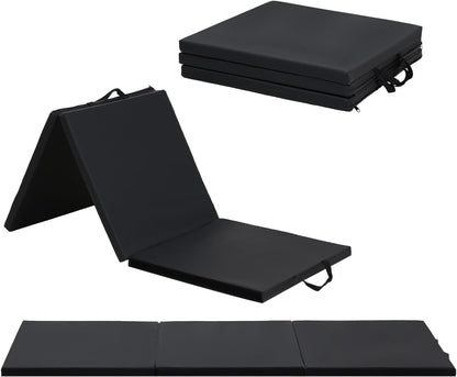 Gymnastics Mats Foldable Tumbling Mats Portable Gymnastics Exercise Mat Thick Gymnastics Tumbling Mats Pad Home Exercise Panel Mat With Carrying Handles