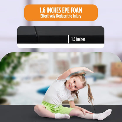 Gymnastics Mats Foldable Tumbling Mats Portable Gymnastics Exercise Mat Thick Gymnastics Tumbling Mats Pad Home Exercise Panel Mat With Carrying Handles