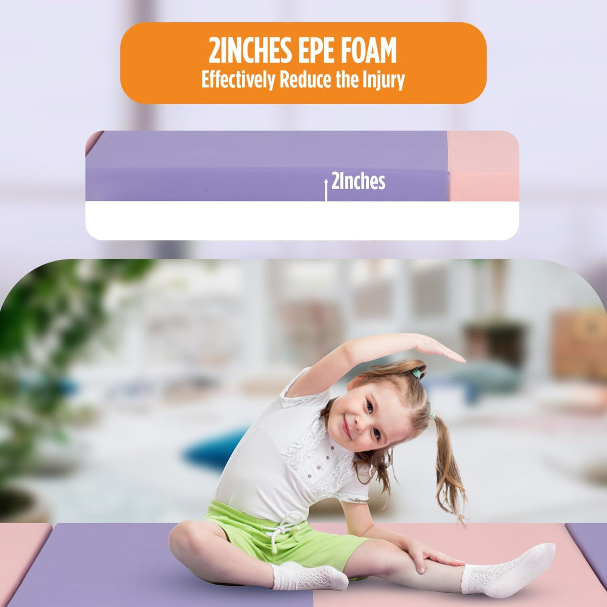 Gymnastics Mats Foldable Tumbling Mats Portable Gymnastics Exercise Mat Thick Gymnastics Tumbling Mats Pad Home Exercise Panel Mat With Carrying Handles