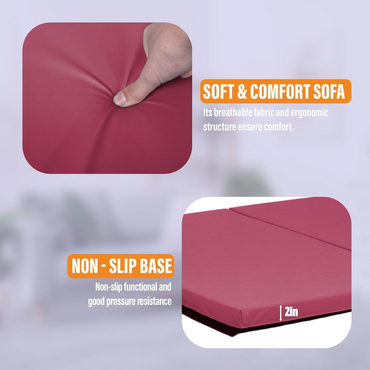 Gymnastics Mats Foldable Tumbling Mats Portable Gymnastics Exercise Mat Thick Gymnastics Tumbling Mats Pad Home Exercise Panel Mat With Carrying Handles