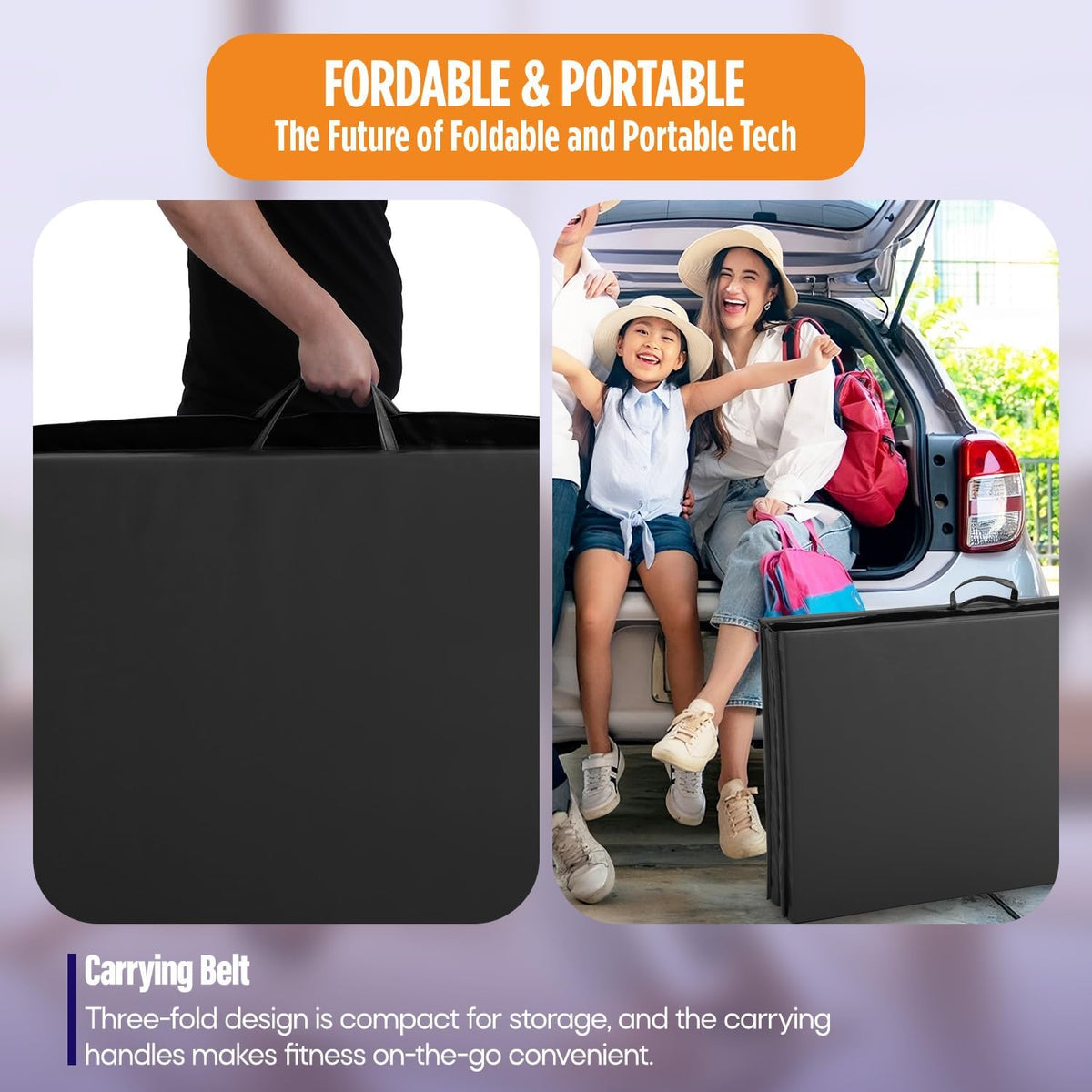 Gymnastics Mats Foldable Tumbling Mats Portable Gymnastics Exercise Mat Thick Gymnastics Tumbling Mats Pad Home Exercise Panel Mat With Carrying Handles