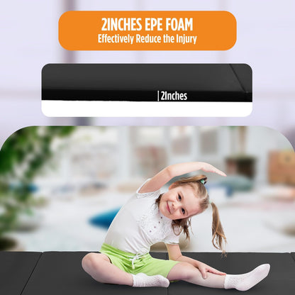 Gymnastics Mats Foldable Tumbling Mats Portable Gymnastics Exercise Mat Thick Gymnastics Tumbling Mats Pad Home Exercise Panel Mat With Carrying Handles