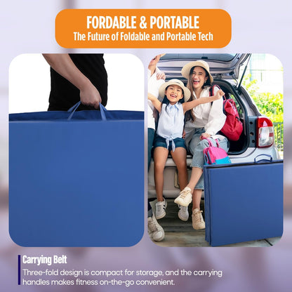 Gymnastics Mats Foldable Tumbling Mats Portable Gymnastics Exercise Mat Thick Gymnastics Tumbling Mats Pad Home Exercise Panel Mat With Carrying Handles