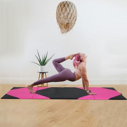 Gymnastics Mats Foldable Tumbling Mats Portable Gymnastics Exercise Mat Thick Gymnastics Tumbling Mats Pad Home Exercise Panel Mat With Carrying Handles