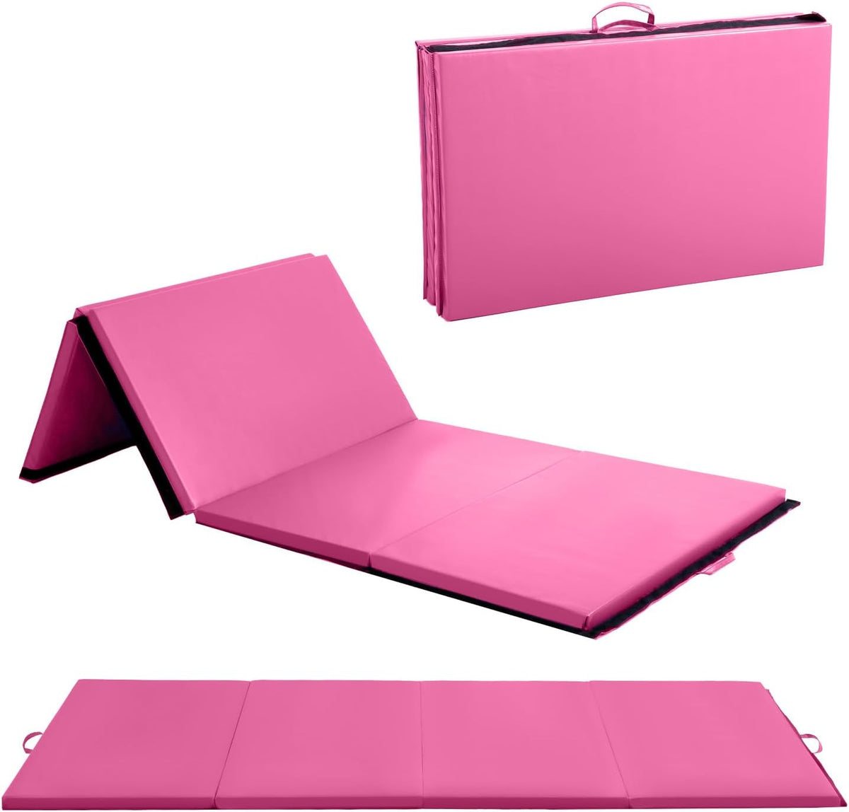 Gymnastics Mats Foldable Tumbling Mats Portable Gymnastics Exercise Mat Thick Gymnastics Tumbling Mats Pad Home Exercise Panel Mat With Carrying Handles