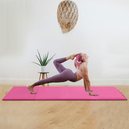 Gymnastics Mats Foldable Tumbling Mats Portable Gymnastics Exercise Mat Thick Gymnastics Tumbling Mats Pad Home Exercise Panel Mat With Carrying Handles