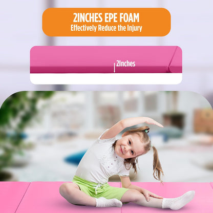 Gymnastics Mats Foldable Tumbling Mats Portable Gymnastics Exercise Mat Thick Gymnastics Tumbling Mats Pad Home Exercise Panel Mat With Carrying Handles