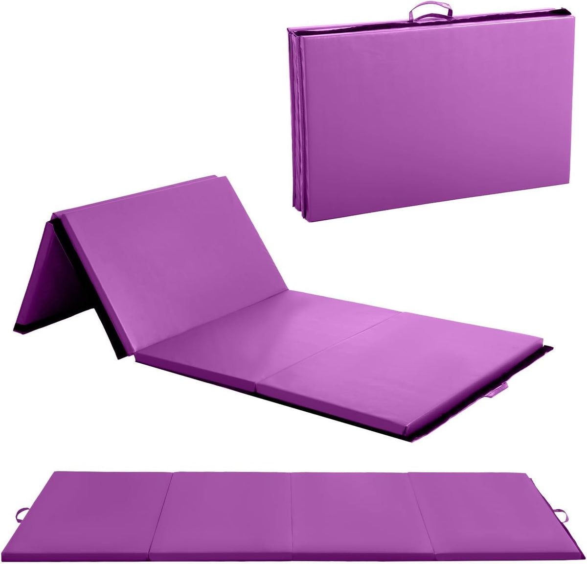 Gymnastics Mats Foldable Tumbling Mats Portable Gymnastics Exercise Mat Thick Gymnastics Tumbling Mats Pad Home Exercise Panel Mat With Carrying Handles