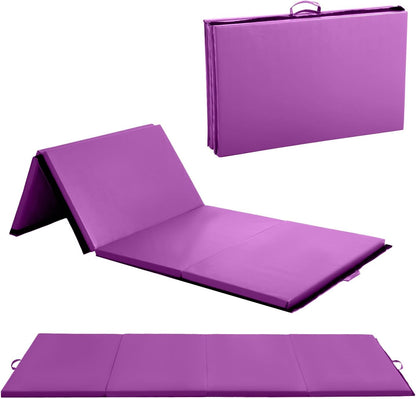 Gymnastics Mats Foldable Tumbling Mats Portable Gymnastics Exercise Mat Thick Gymnastics Tumbling Mats Pad Home Exercise Panel Mat With Carrying Handles