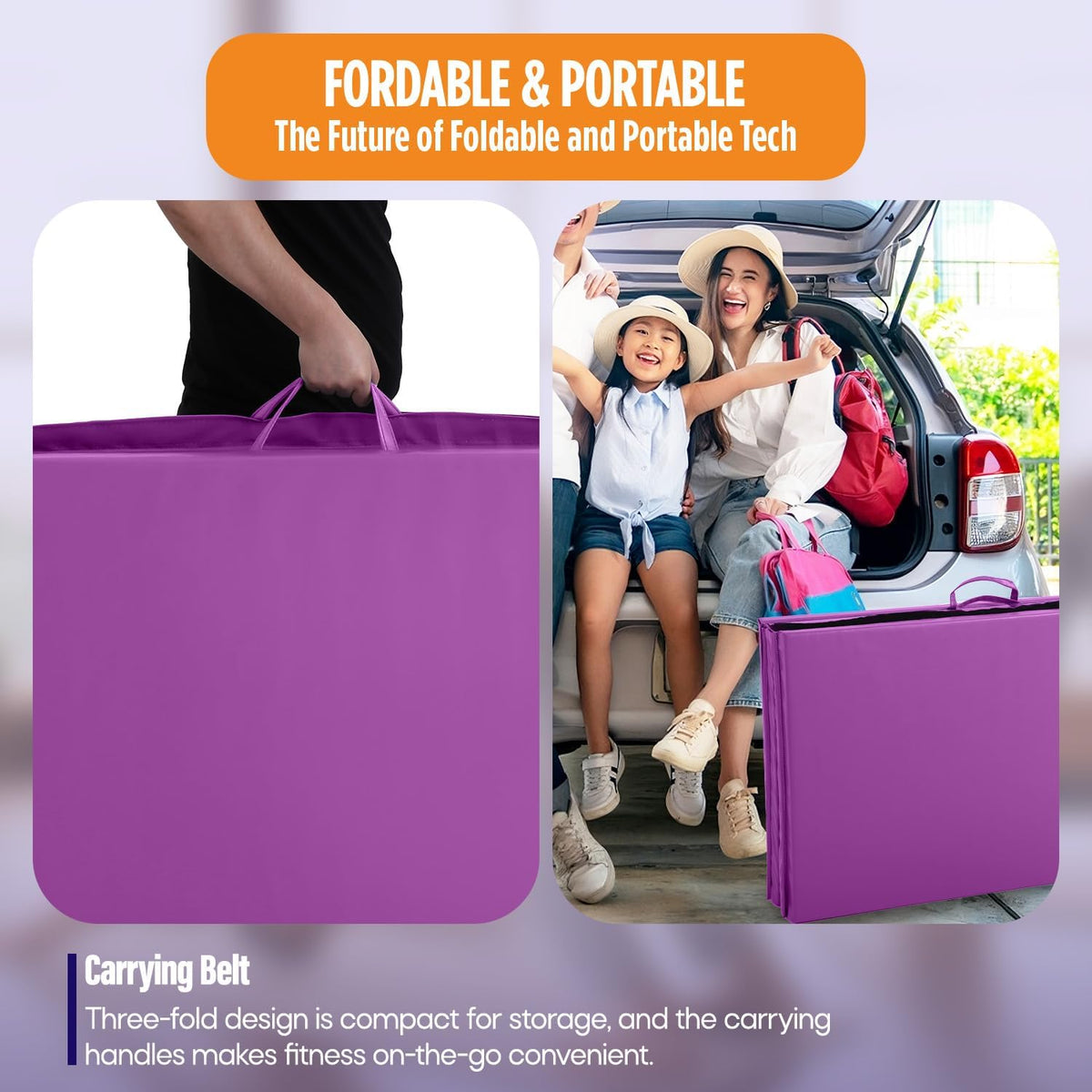 Gymnastics Mats Foldable Tumbling Mats Portable Gymnastics Exercise Mat Thick Gymnastics Tumbling Mats Pad Home Exercise Panel Mat With Carrying Handles