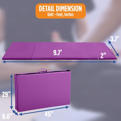 Gymnastics Mats Foldable Tumbling Mats Portable Gymnastics Exercise Mat Thick Gymnastics Tumbling Mats Pad Home Exercise Panel Mat With Carrying Handles