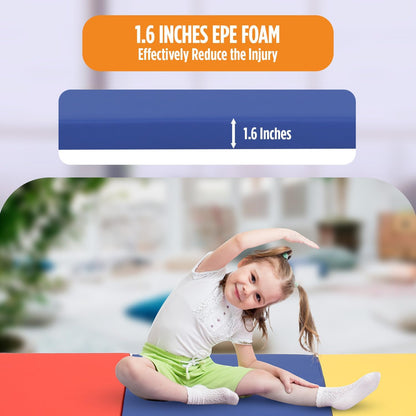 Gymnastics Mats Foldable Tumbling Mats Portable Gymnastics Exercise Mat Thick Gymnastics Tumbling Mats Pad Home Exercise Panel Mat With Carrying Handles