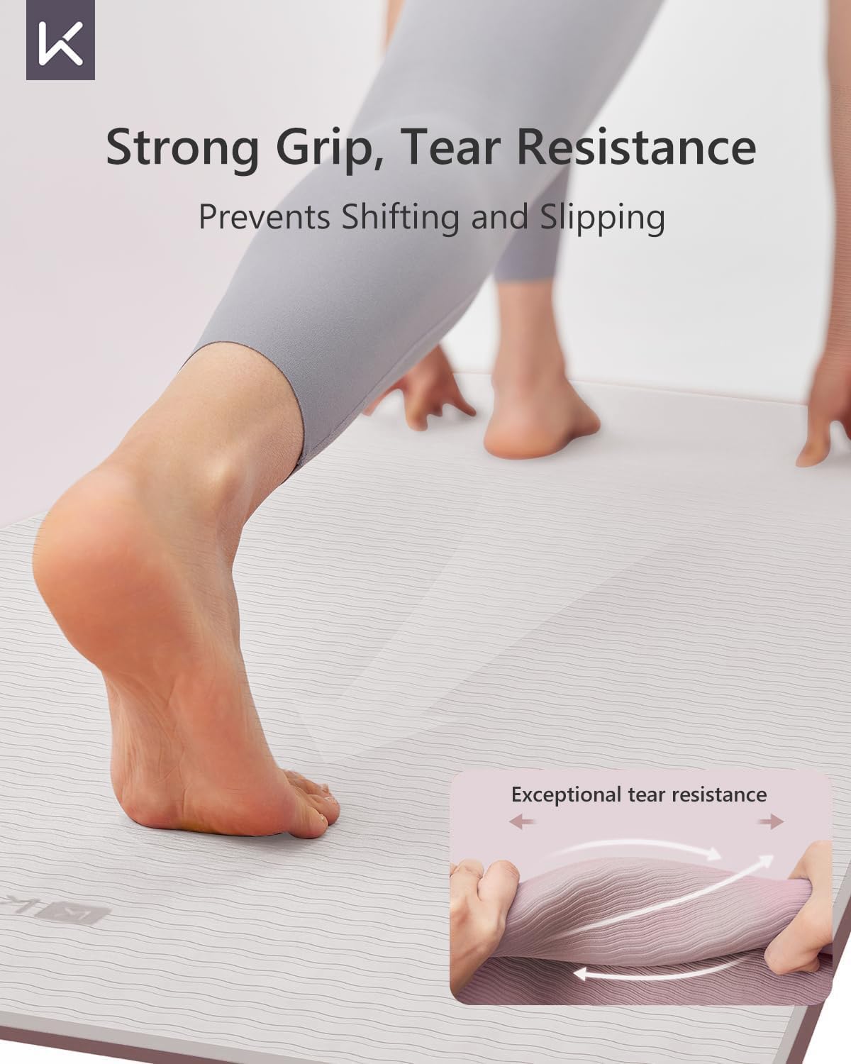 72" x 24" Yoga Mat, 7mm Thick Non Slip TPE Mat