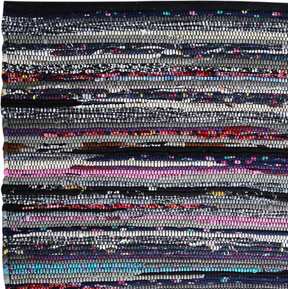 Cotton Chindi Rag Rug 2ft x 3ft, Dark Multi