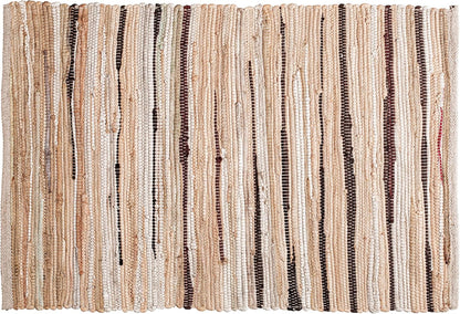Cotton Chindi Rag Rug 2ft x 3ft, Dark Multi