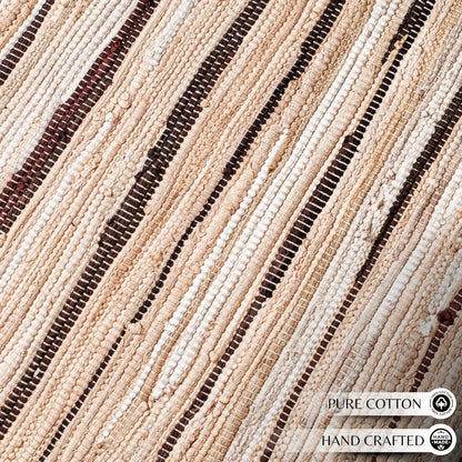 Cotton Chindi Rag Rug 2ft x 3ft, Dark Multi