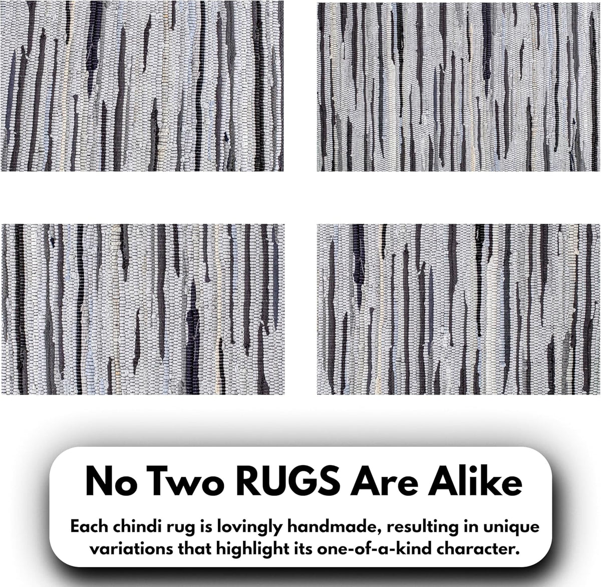 Cotton Chindi Rag Rug 2ft x 3ft, Dark Multi