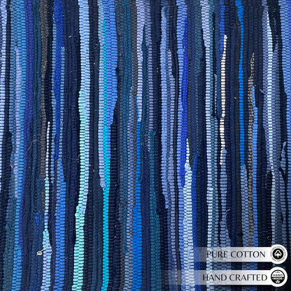 Cotton Chindi Rag Rug 2ft x 3ft, Dark Multi