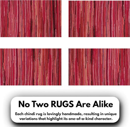 Cotton Chindi Rag Rug 2ft x 3ft, Dark Multi