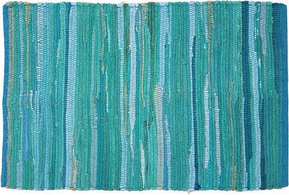 Cotton Chindi Rag Rug 2ft x 3ft, Dark Multi