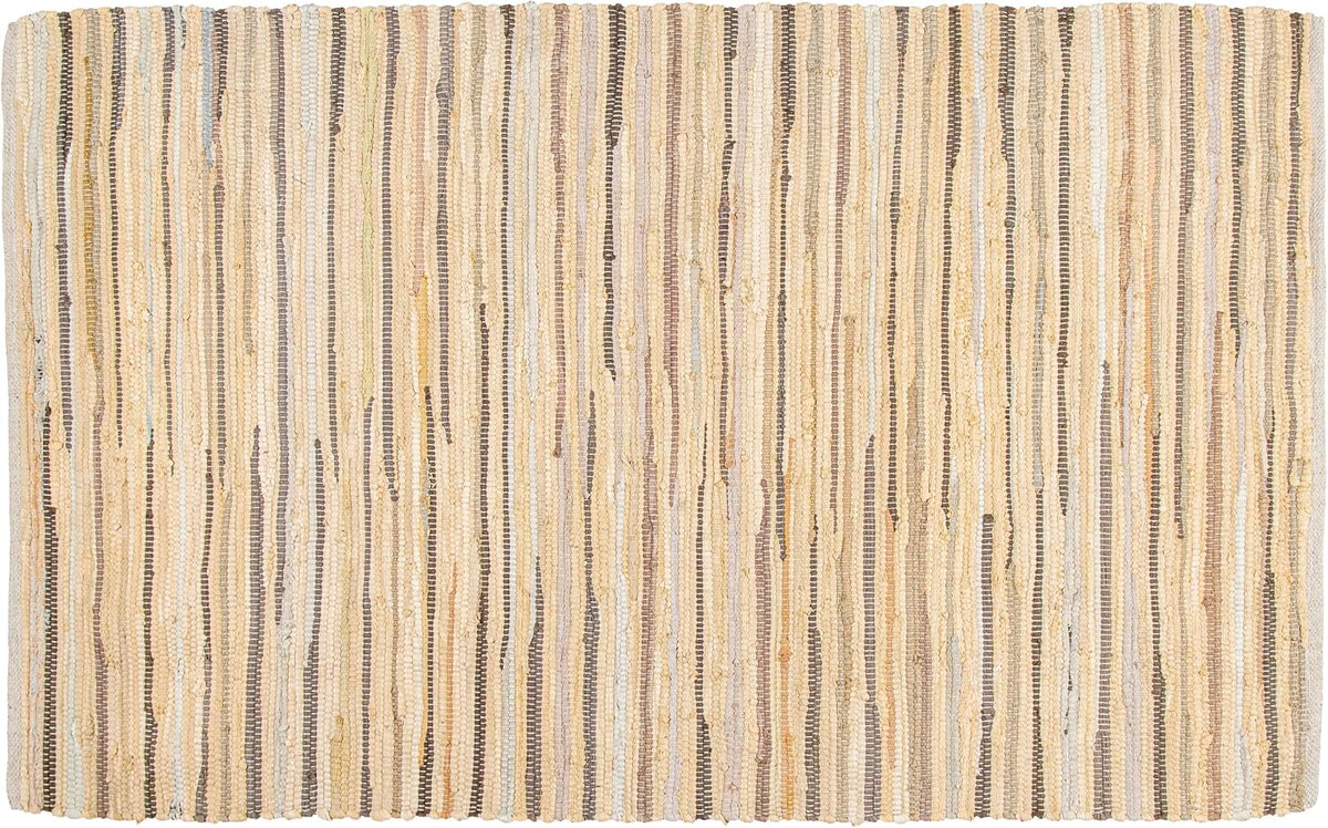 Cotton Chindi Rag Rug 2ft x 3ft, Dark Multi