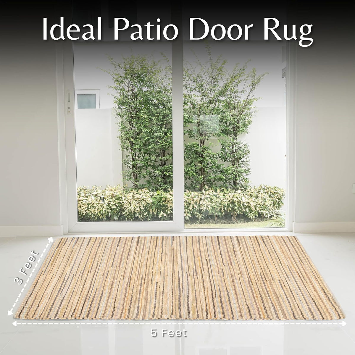 Cotton Chindi Rag Rug 2ft x 3ft, Dark Multi