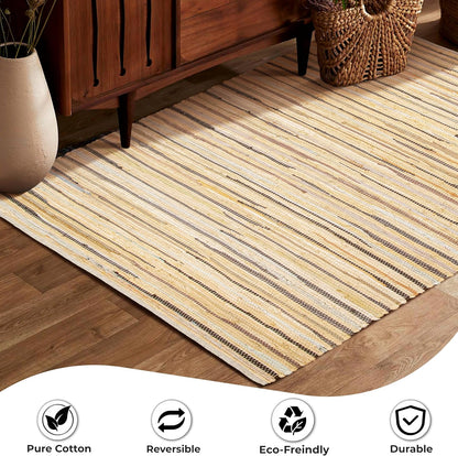 Cotton Chindi Rag Rug 2ft x 3ft, Dark Multi
