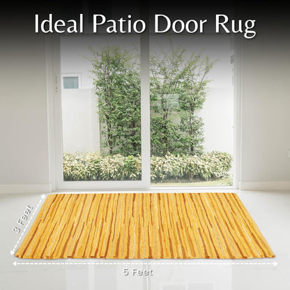 Cotton Chindi Rag Rug 2ft x 3ft, Dark Multi