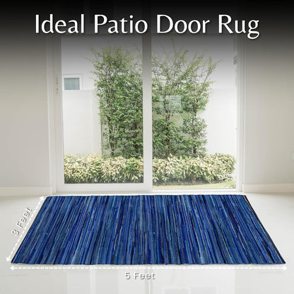 Cotton Chindi Rag Rug 2ft x 3ft, Dark Multi